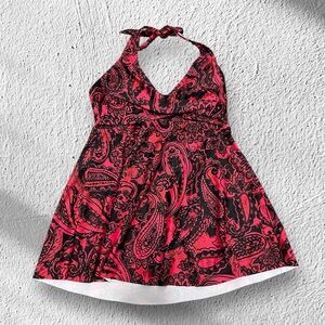 Yonique Paisley-print Tankini Top